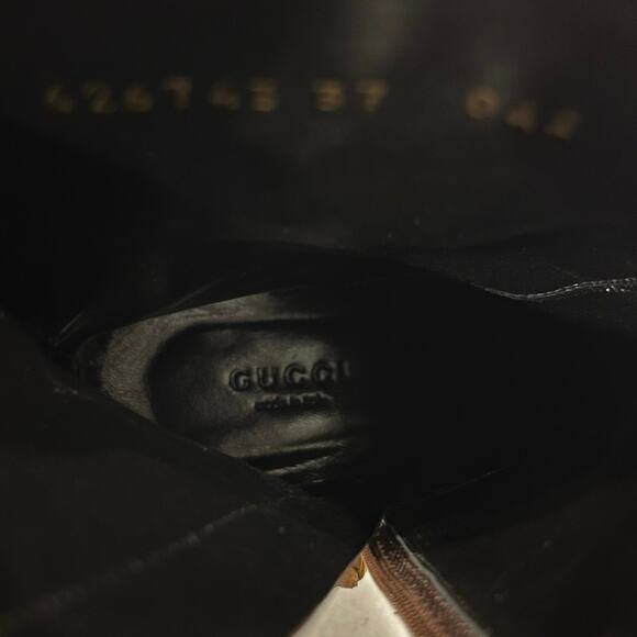 Gucci Quebec Leather Booties Maroon - Picture 10 of 12